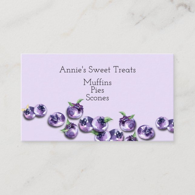 Blåbär, Affärskort Visitkort (Framsida)