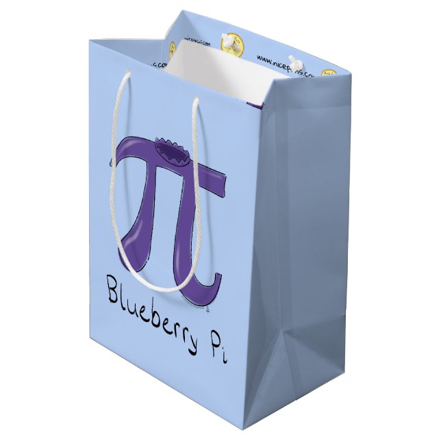 Blåbär av Pi Cute Math Pi Day Party Gift Bag (Baksidan Vinklad)