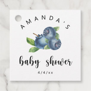 Blåbär - Baby shower Gåvor Etiketter