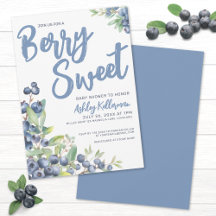 Blåbär Bebisens söta baby shower