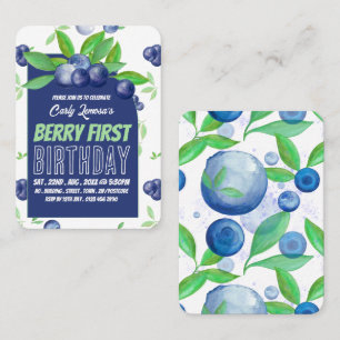 Blåbär, Berry First Birthday Handout Biljett