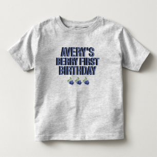 Blåbär Berry Första Flicka 1-årsdag T Shirt