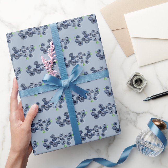 Blåbär Berry Sweet Födelsedagsfest-frukt Sommaren Presentpapper (Gifting)