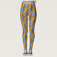 Blåbär Blå Donut Doughnut Foodie Leggings