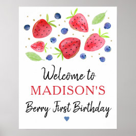 Blåbär Blåbär Berry Svenskt födelsedag Poster