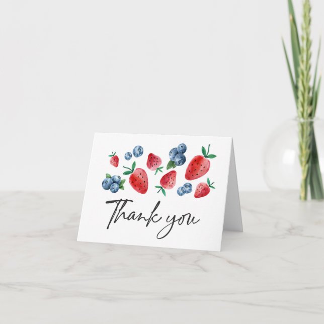 Blåbär Blåbär Berry Sweet Tack du Card (Framsida)