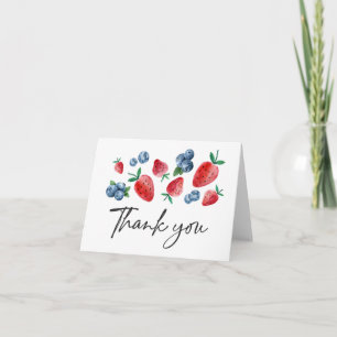 Blåbär Blåbär Berry Sweet Tack du Card Kort