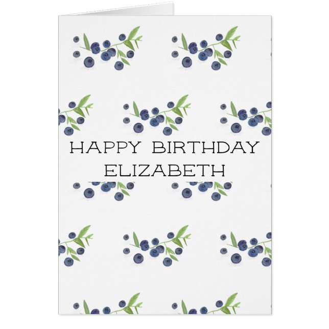 Blåbär Blåbär Fresh Berries Fruit Fresh Berries Hälsningskort (Framsidan)