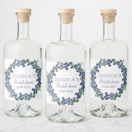 blåbär blåbär Möhippan Party Spritflaskor Etikett