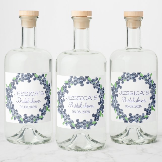 blåbär blåbär Möhippan Party Spritflaskor Etikett (Flaskor)