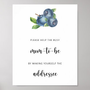 Blåbär - blivande mamma mottagare poster