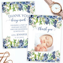 Blåbär blommigtens babyduschfoto tack vare dina ko