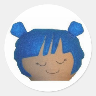 Blåbär Blonde Sticker! Runt Klistermärke