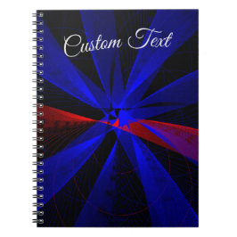 Blåbär Färg Abstrakt Geometric Spiral bärbar dator Anteckningsbok