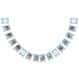 Blåbär födelsedag 12 månader fotomilsten vimplar