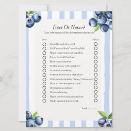 Blåbär första födelsedag Aldrig eller Aldrig spelk Julkort