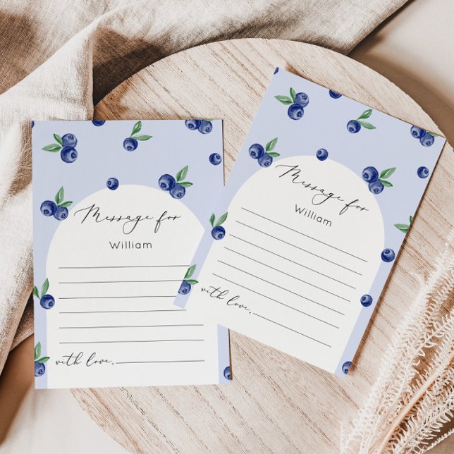 Blåbär första gången ett meddelandekort för kapsel (Skapare uppladdad)