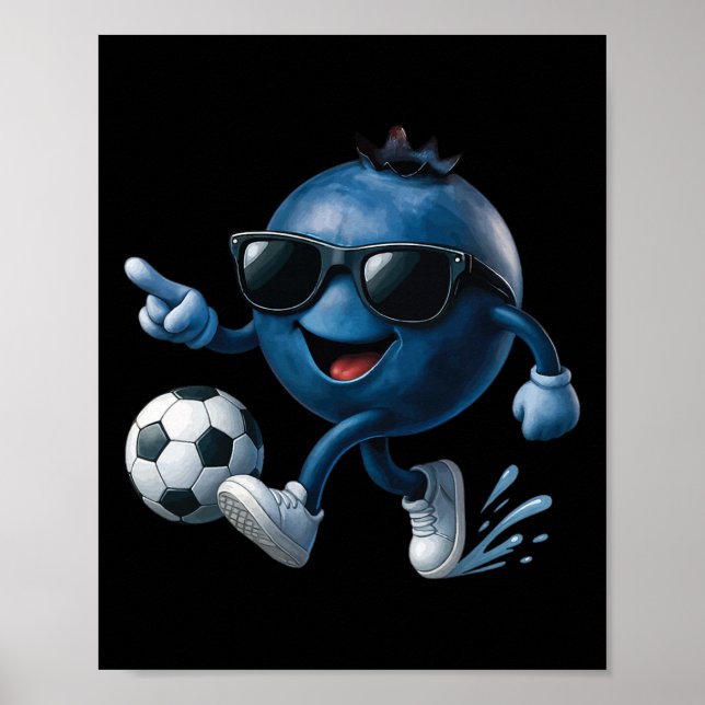 Blåbär Fotboll  Poster (Framsidan)