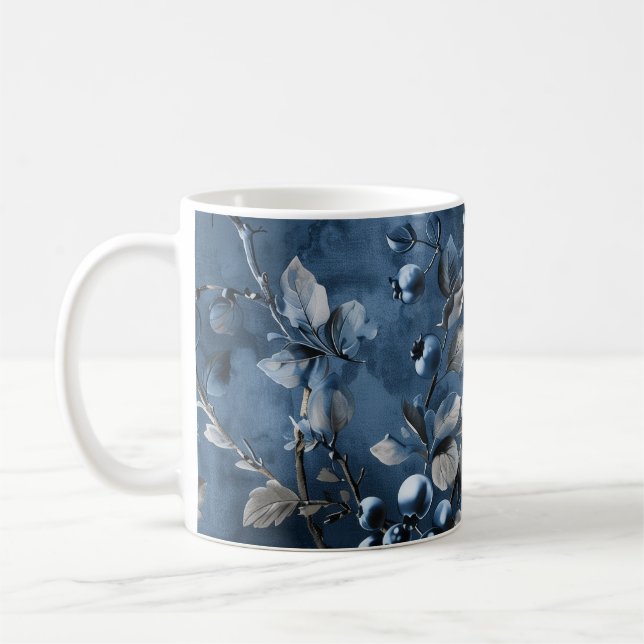 Blåbär Fruit Vintage Inspired Kaffemugg (Vänster)