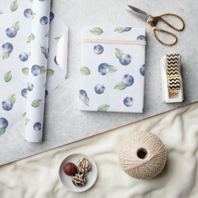 Blåbär Frukt Födelsedag Presentpapper (Hantverk)