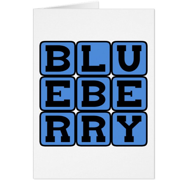 Blåbär, frukt hälsningskort (Framsidan)