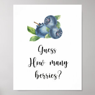 Blåbär - gissa hur många bär poster