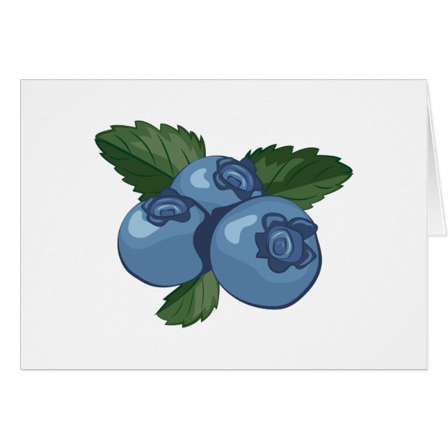 Blåbär Hälsningskort (Framsidan Horizontal)