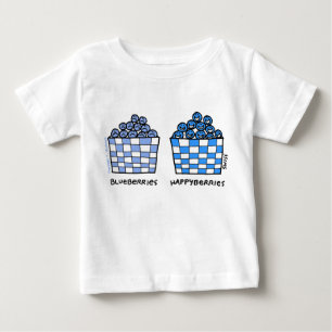 Blåbär Happybär Tecknad Art Funny Baby T Shirt