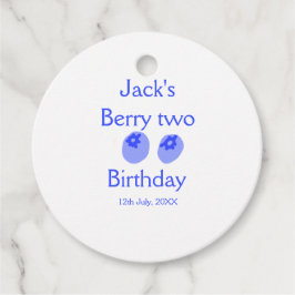 Blåbär i Berry 2 år Lägg till namn-datumbarn eller Gåvor Etiketter
