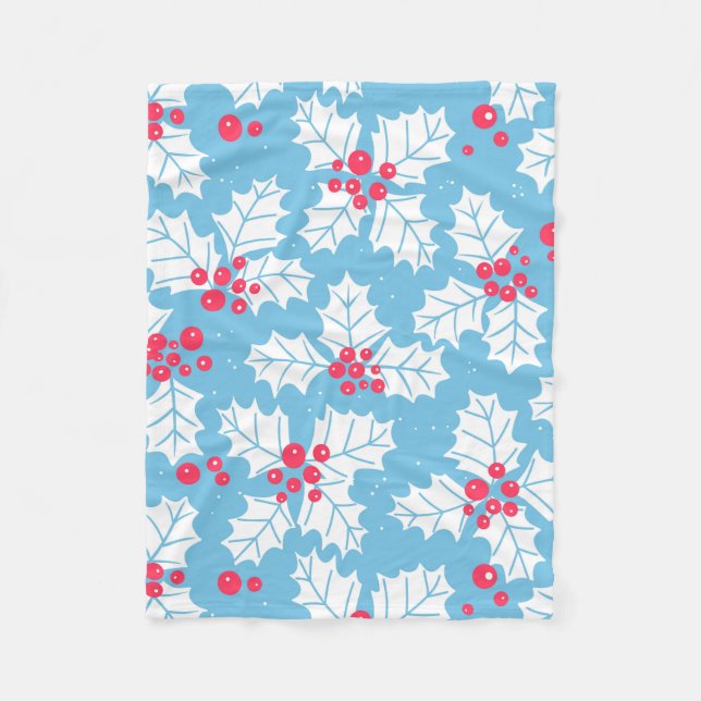 Blåbär i blått fleecefilt (Framsidan)