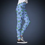 Blåbär i mönster leggings<br><div class="desc">Om du blåbär i kärlek är den färgstarka mönster med vild lila blåbär på Leggings Pant till dig!</div>