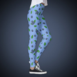 Blåbär i mönster leggings