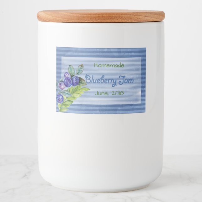 Blåbär i Sylt Mat Etiketter (Framsida)