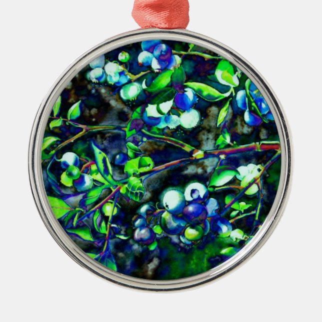 Blåbär Julgransprydnad Metall (Framsidan)