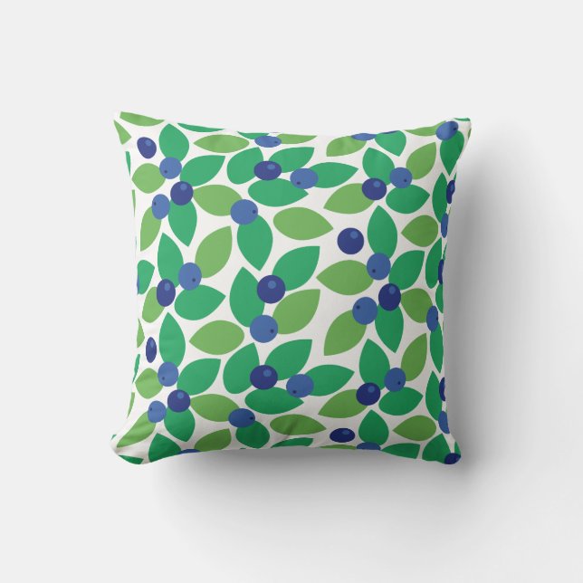 Blåbär. Kudde (Framsida)