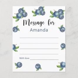 Blåbär meddelande om födelsedagstid för kapsel