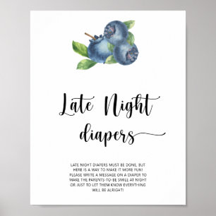 Blåbär \ Midnattsblöjor spelet Poster