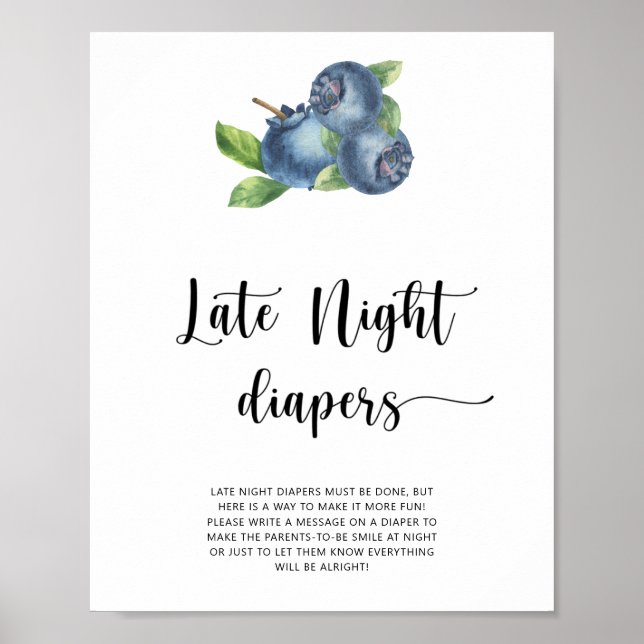 Blåbär \ Midnattsblöjor spelet  Poster (Framsidan)