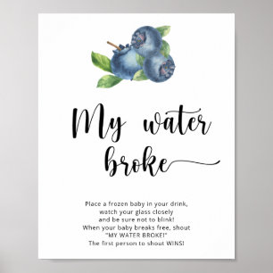 Blåbär - mitt fattiga spel vatten poster