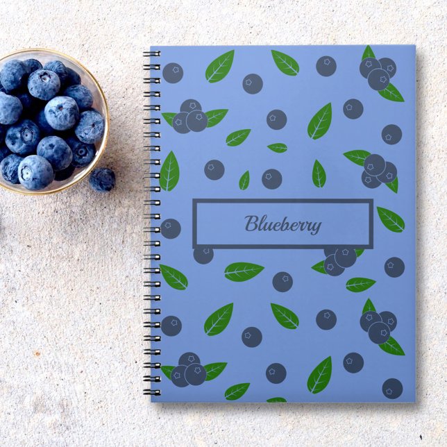 Blåbär mönster anteckningsbok (Blueberry Notebook)