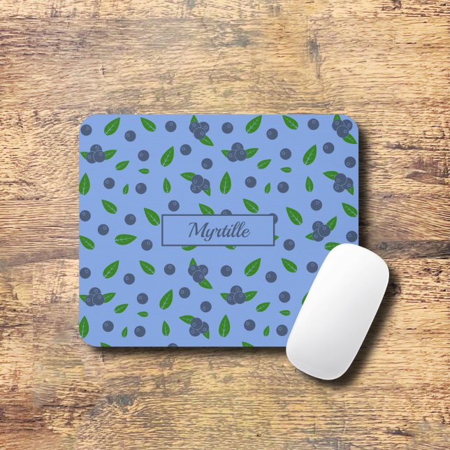 Blåbär mönster-musslor musmatta (Blueberry pattern Mouse Pad)