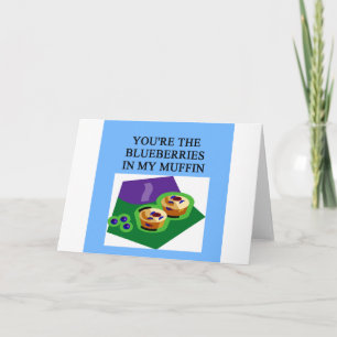 blåbär, muffin älskare helgkort