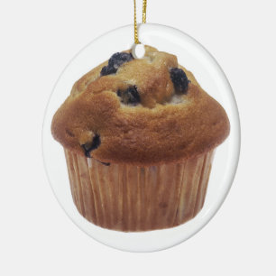 Blåbär Muffin Julgransprydnad Keramik