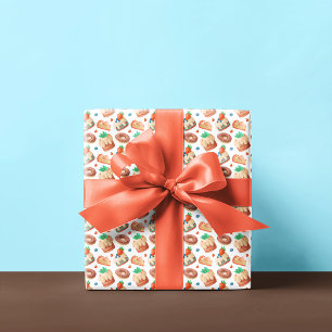 Blåbär och blåbär av jordgubbar och jordnötter presentpapper