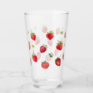 Blåbär och jordgubbsblommor glaskopp