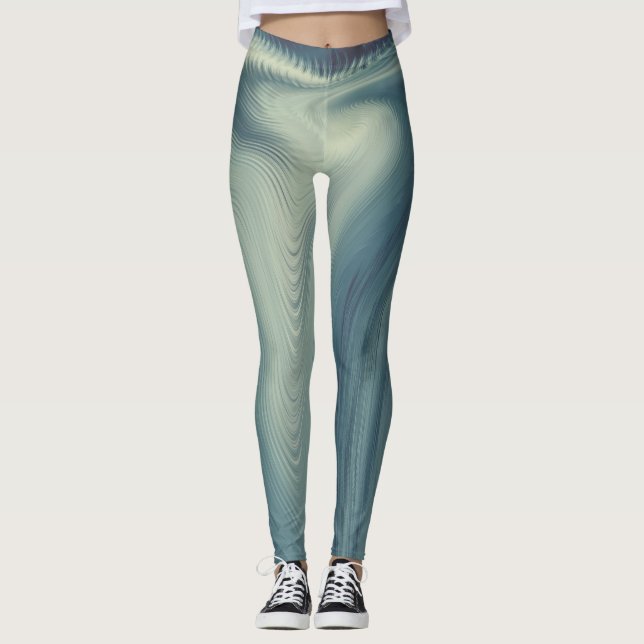 Blåbär och krämlegeringar som övertrycks leggings (Framsida)