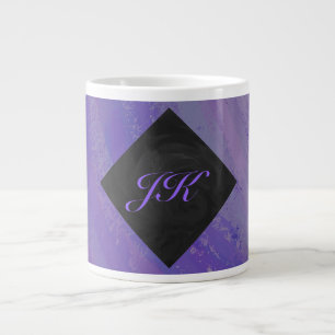 Blåbär och svart Monogram Jumbo Mugg