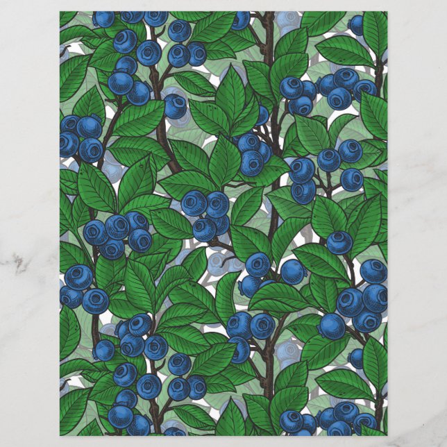 Blåbär på vitt (Framsida)