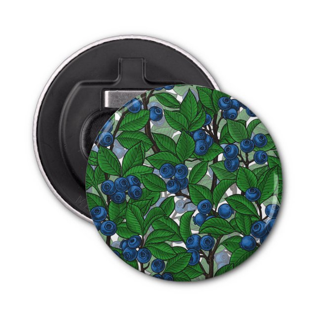 Blåbär på vitt flasköppnare (Framsidan)