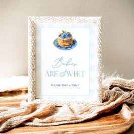 Blåbär Pancake Spädbarn är sötat Ta ett Behandling Poster